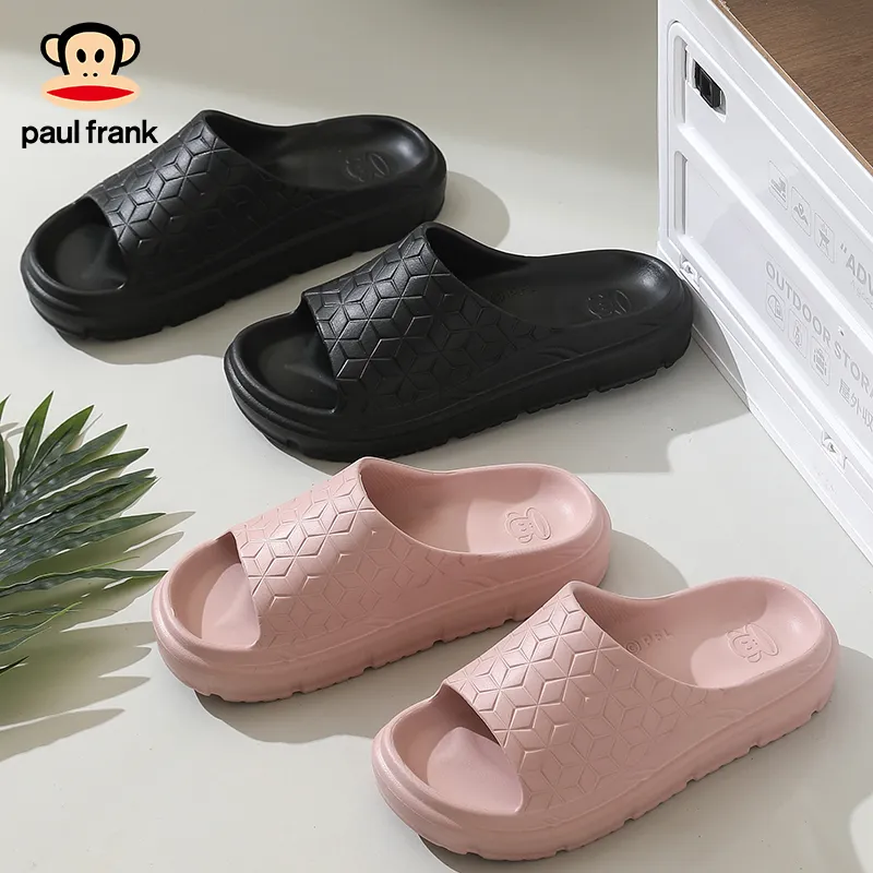 PAUL FRANK Summer Slip Resistant Odor Resistant Bathing Couple Home Comfortable Minimalist Style Slide Slipper-17