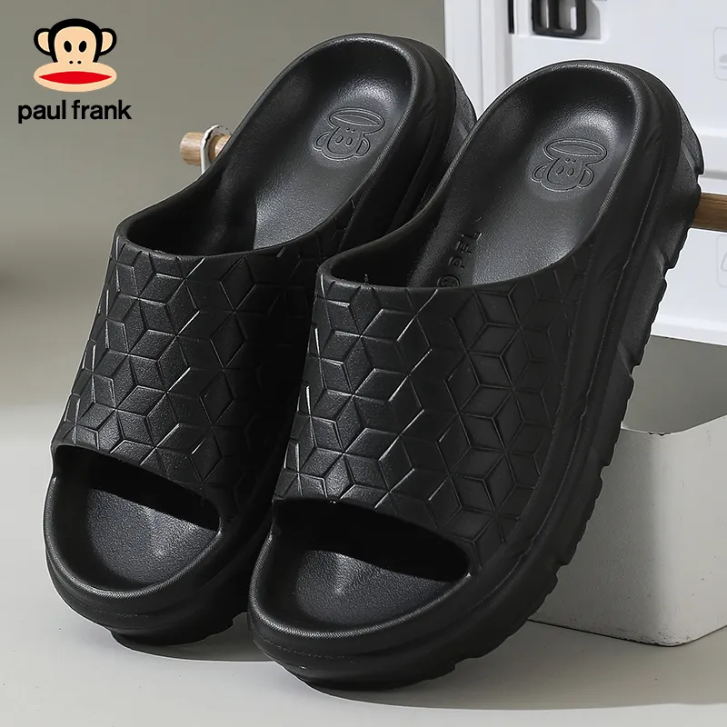 PAUL FRANK Summer Slip Resistant Odor Resistant Bathing Couple Home Comfortable Minimalist Style Slide Slipper-5