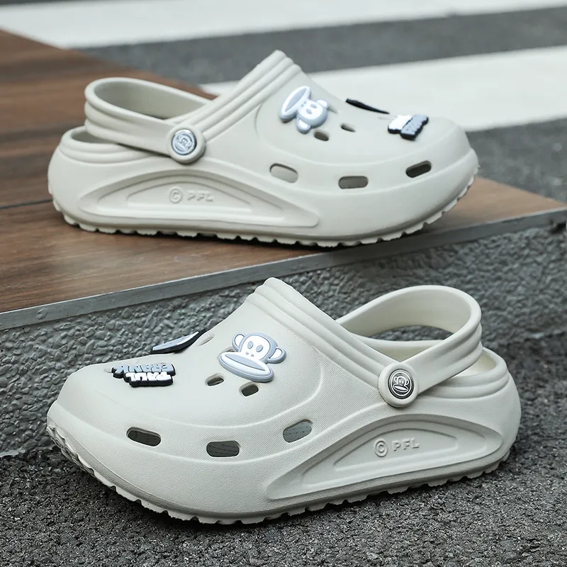 PAUL FRANK Comfortable Slip Resistant And Abrasion Resistant Slippers Unisex Couple's Gray-22