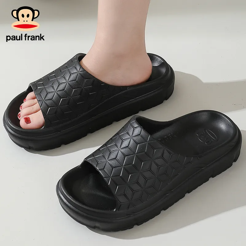 PAUL FRANK Summer Slip Resistant Odor Resistant Bathing Couple Home Comfortable Minimalist Style Slide Slipper-7