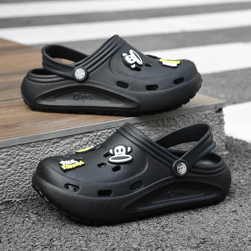 PAUL FRANK Comfortable Slip Resistant And Abrasion Resistant Slippers Unisex Couple's Gray-29