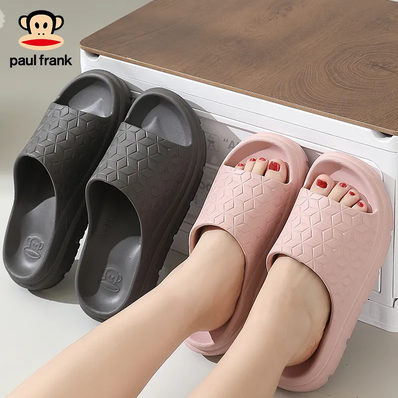 PAUL FRANK Summer Slip Resistant Odor Resistant Bathing Couple Home Comfortable Minimalist Style Slide Slipper-3