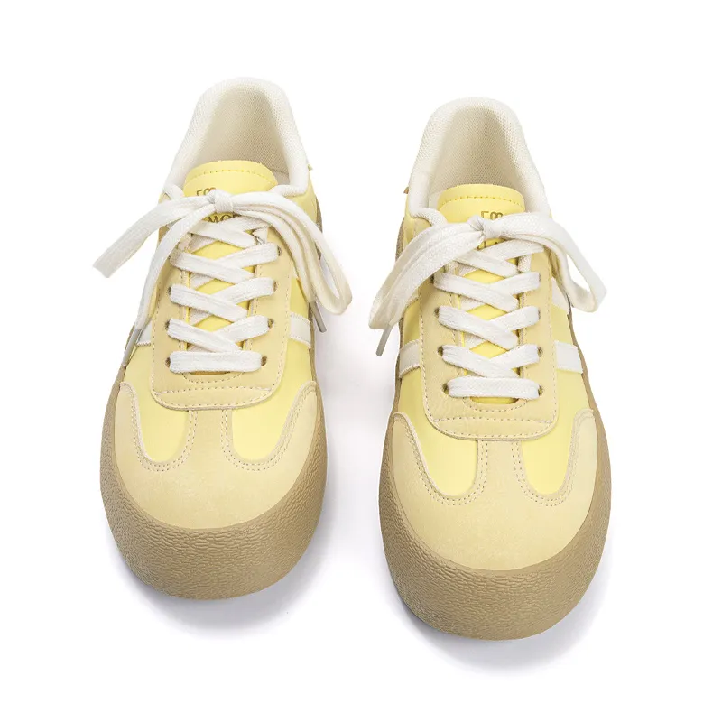 EXULL Q Low Top Skateboard Shoes Women's Yellow-3