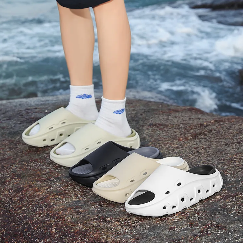 Darcy Sen Slippers Black Gray/Light Green/Khaki White/White Black-7