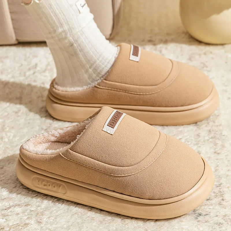 Darcy Sen Cotton Slippers Khaki/Dark Brown/Apricot-7