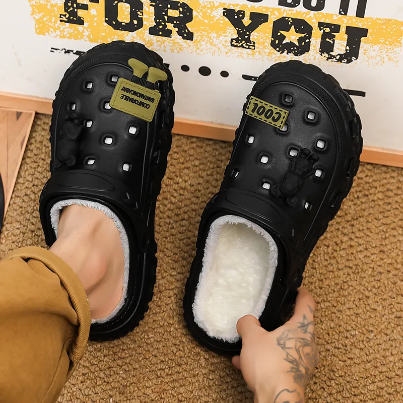 Darcy Sen Cotton Slippers Khaki/Black/Gray-12