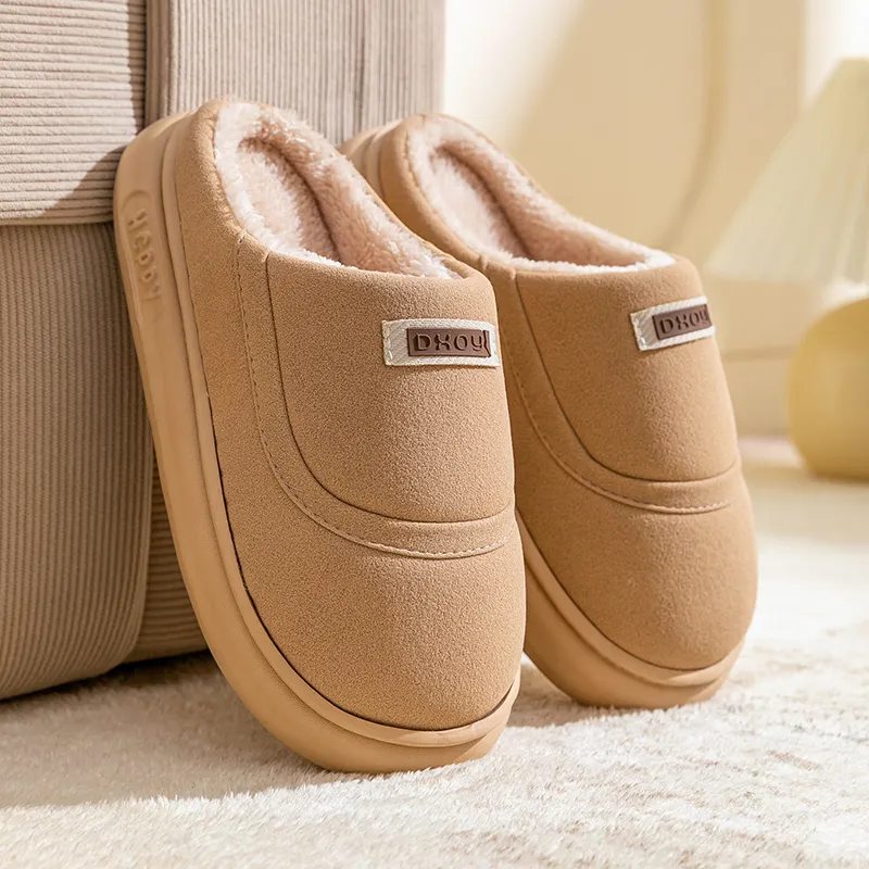 Darcy Sen Cotton Slippers Khaki/Dark Brown/Apricot-3