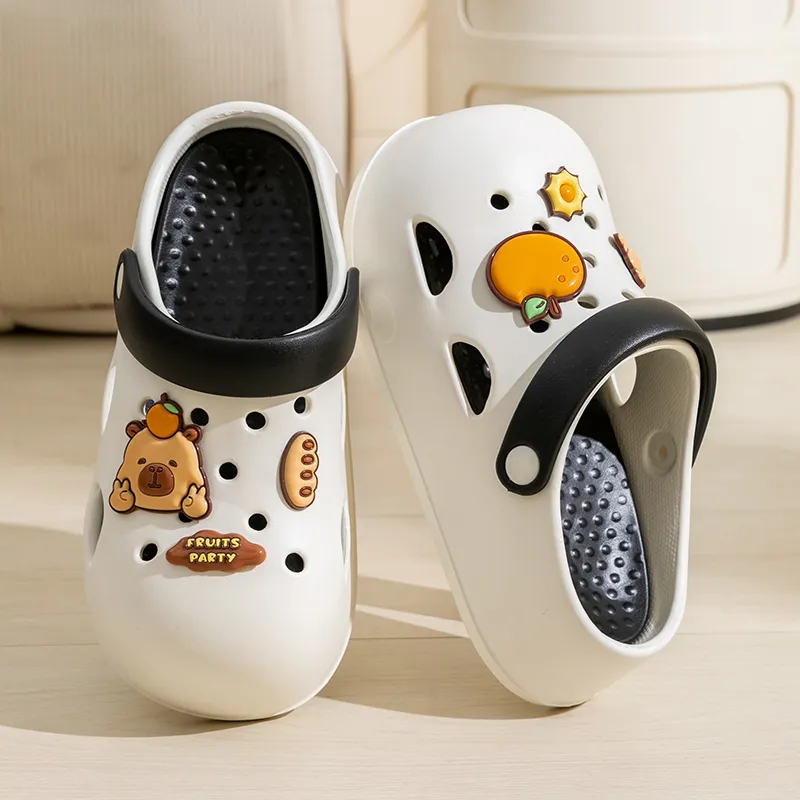 Darcy Sen Slippers White Black/Beige Coffee-1