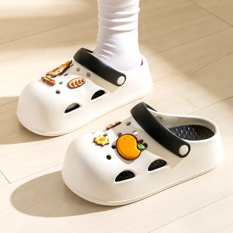Darcy Sen Slippers White Black/Beige Coffee-4