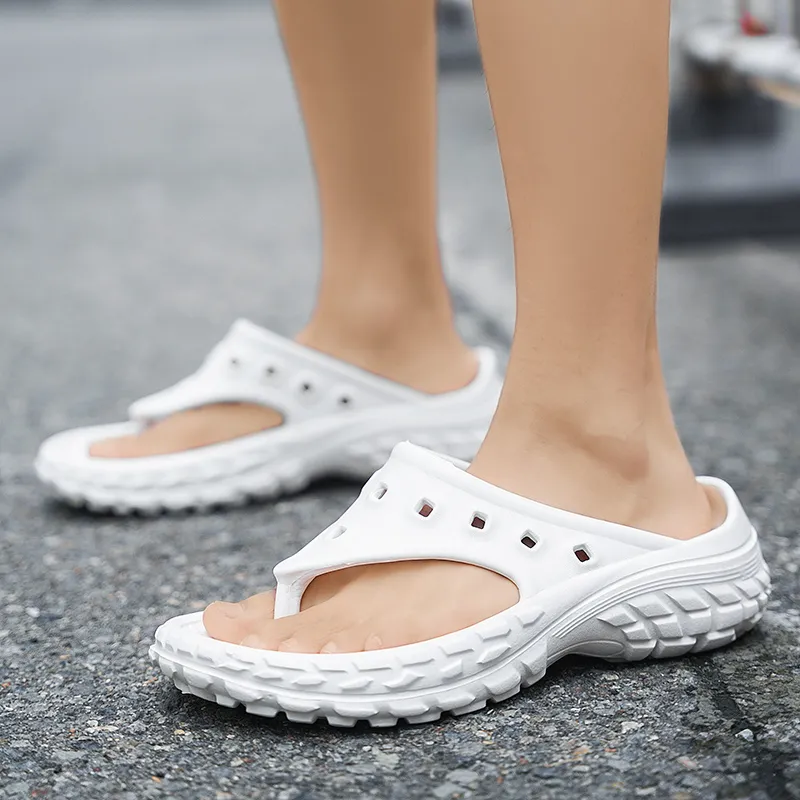 Darcy Sen Flip Flops Black/White/Khaki-9