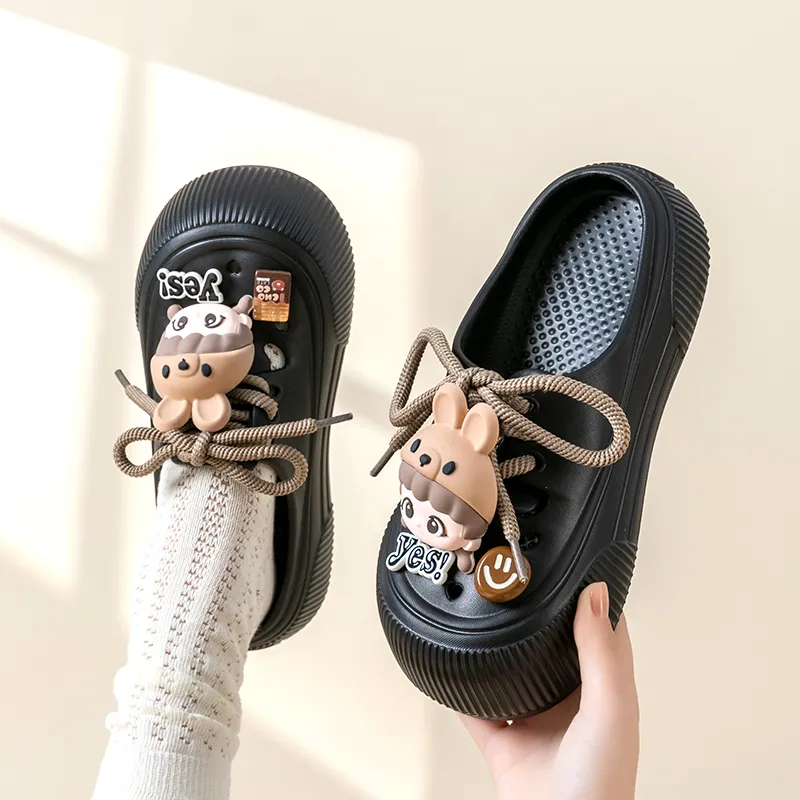 Darcy Sen Sandal Slippers Ecru/Matte Black-13