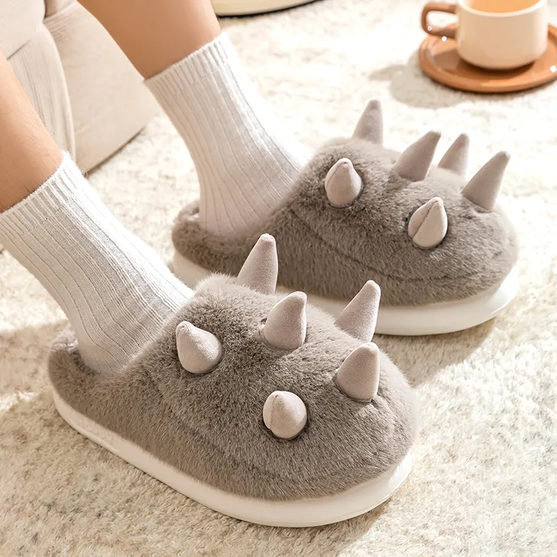 Darcy Sen Cotton Slippers Gray/Apricot-5