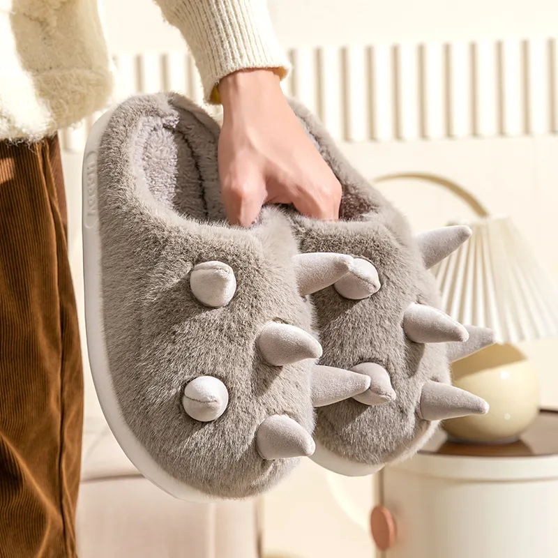 Darcy Sen Cotton Slippers Gray/Apricot-6