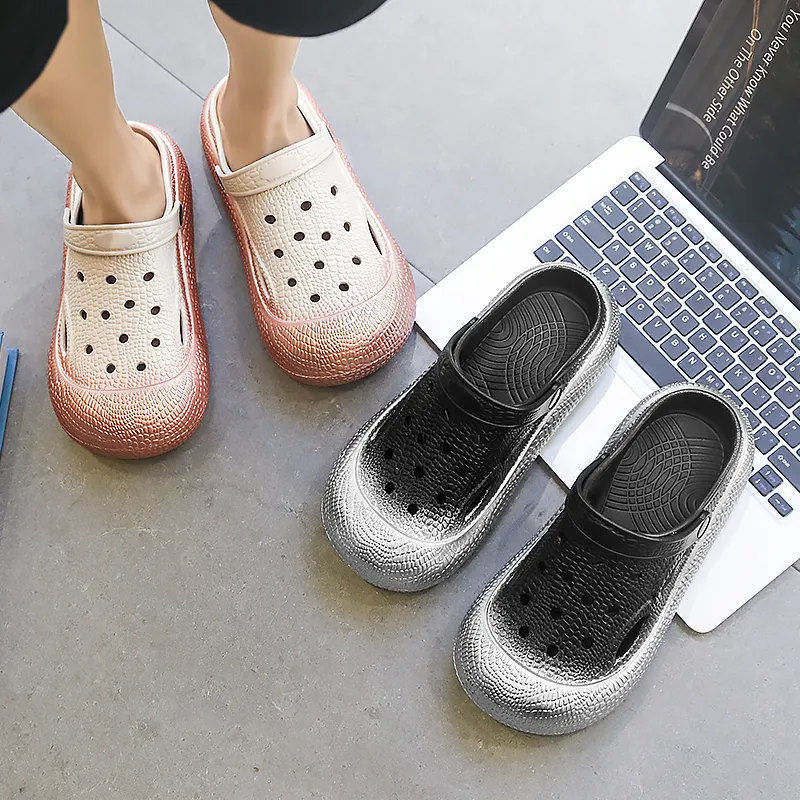 Darcy Sen Slippers / Home Slippers Black Silver-6