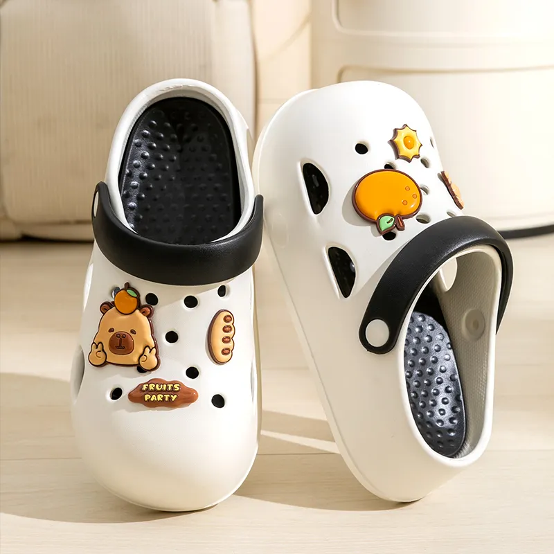 Darcy Sen Slippers White Black/Beige Coffee-3