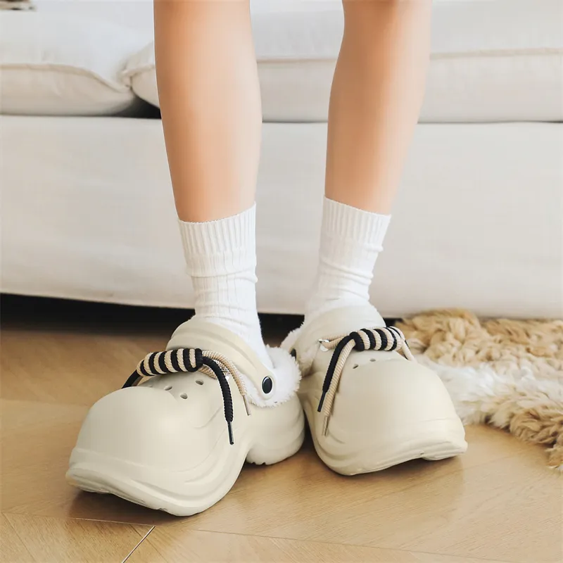 Darcy Sen Cotton Slippers Sand/black/white-6