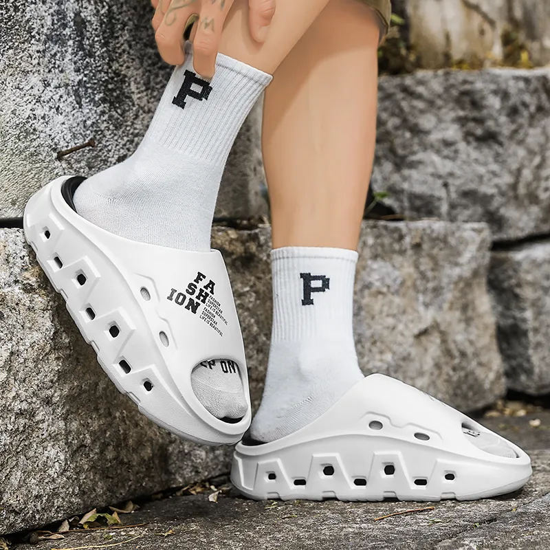 Darcy Sen Slippers Black Gray/Light Green/Khaki White/White Black-83