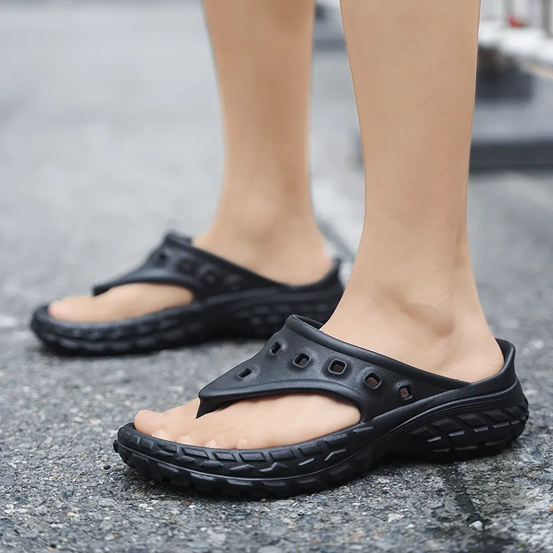 Darcy Sen Flip Flops Black/White/Khaki-3