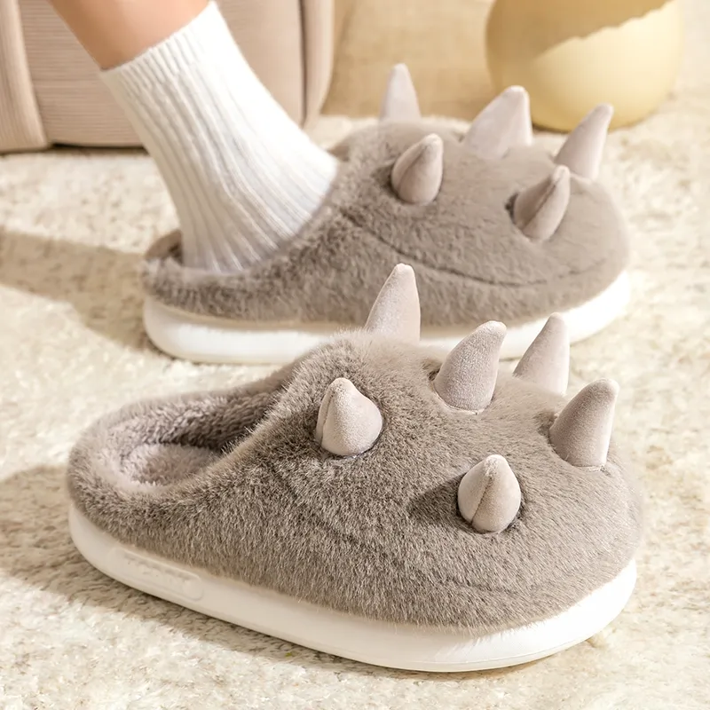 Darcy Sen Cotton Slippers Gray/Apricot-4