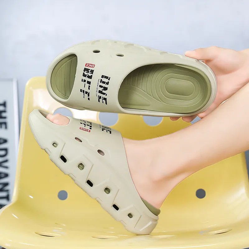 Darcy Sen Slippers Black Gray/Light Green/Khaki White/White Black-41