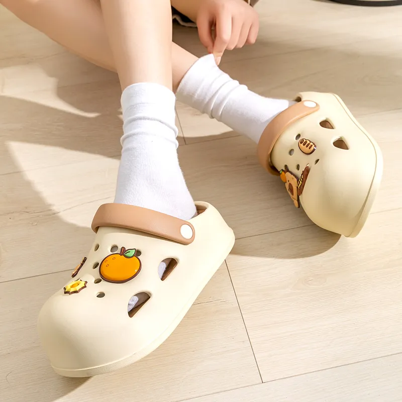 Darcy Sen Slippers White Black/Beige Coffee-11