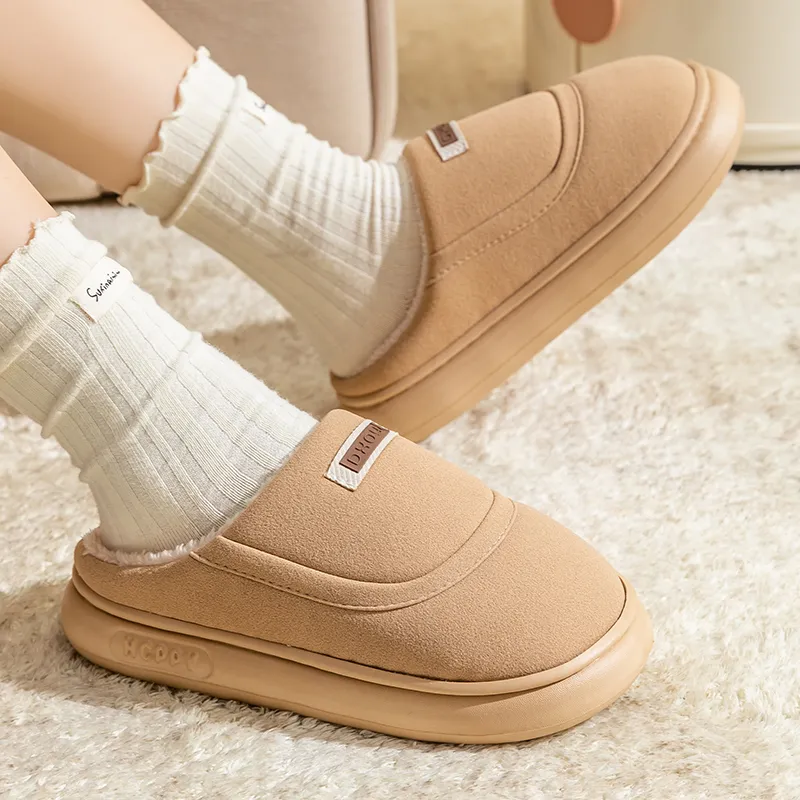 Darcy Sen Cotton Slippers Khaki/Dark Brown/Apricot-6
