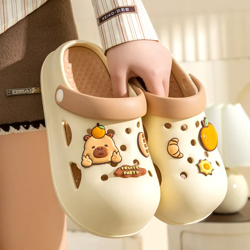 Darcy Sen Slippers White Black/Beige Coffee-12
