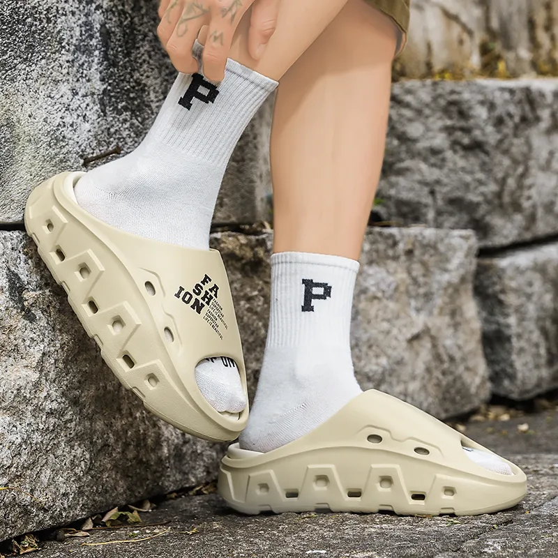 Darcy Sen Slippers Black Gray/Light Green/Khaki White/White Black-68