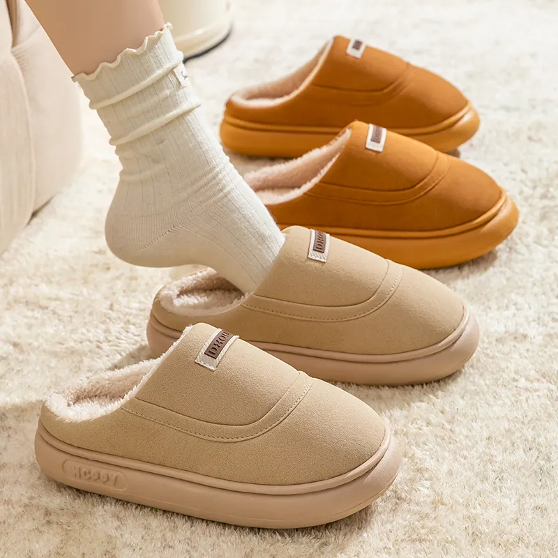 Darcy Sen Cotton Slippers Khaki/Dark Brown/Apricot-5