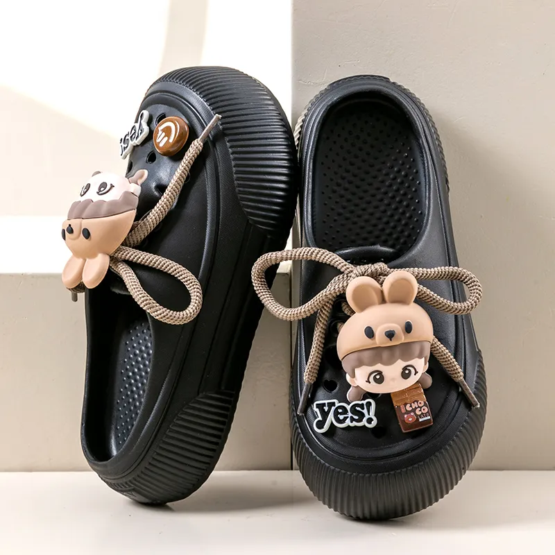 Darcy Sen Sandal Slippers Ecru/Matte Black-14