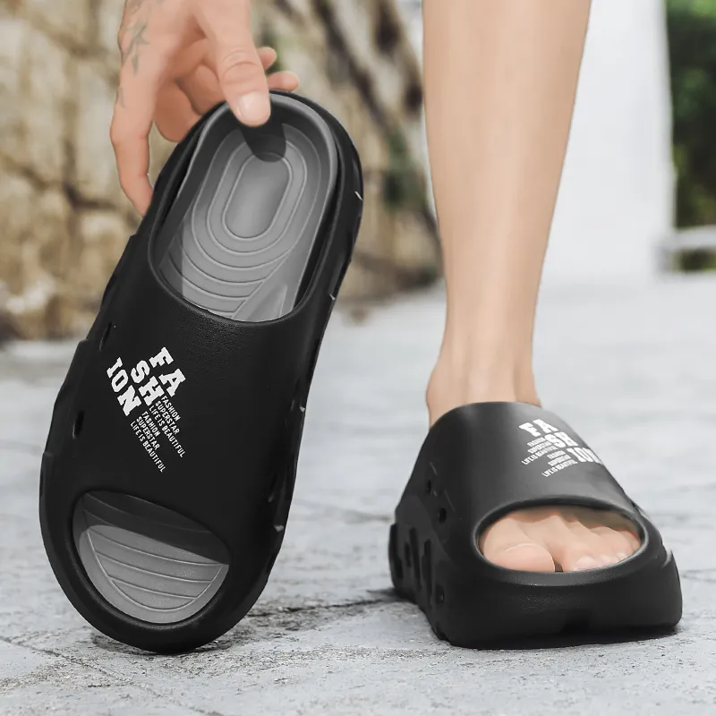 Darcy Sen Slippers Black Gray/Light Green/Khaki White/White Black-73