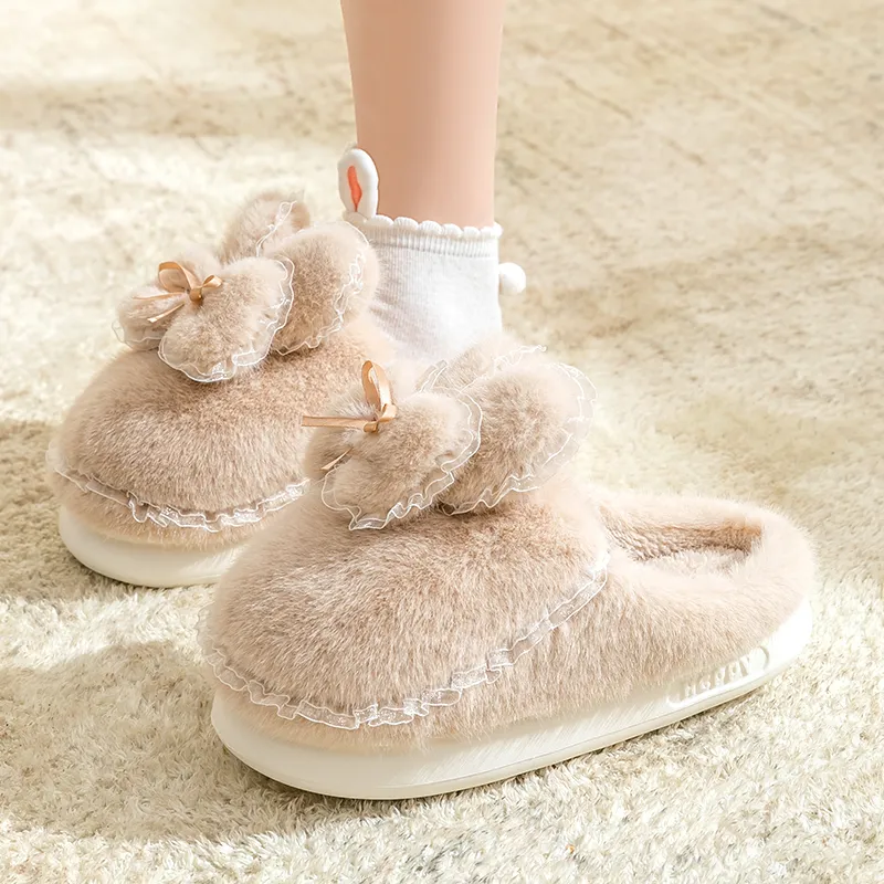 Darcy Sen Home Slippers Gray/Ecru/Apricot-10