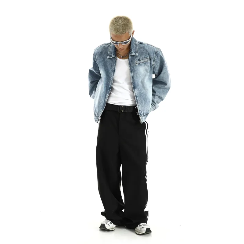 PLUSONEONE+ Denim Jacket Unisex Blue-1