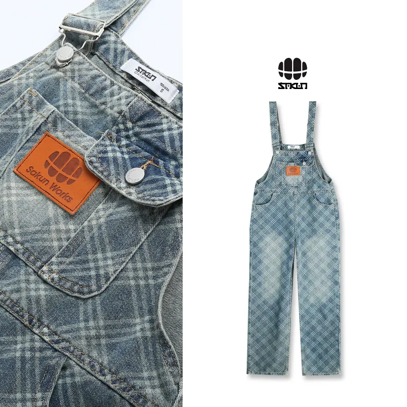 SAKUN Overalls Women's Denim Blue-2
