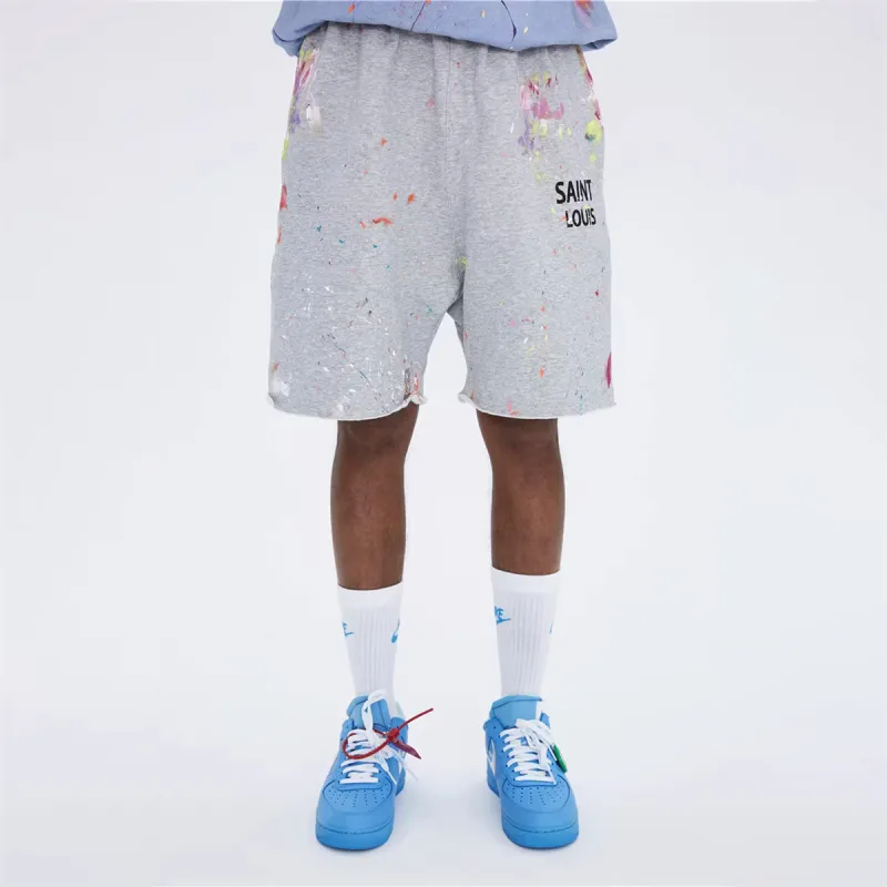 SSSAINT LOUIS Casual Shorts Unisex Gray-2