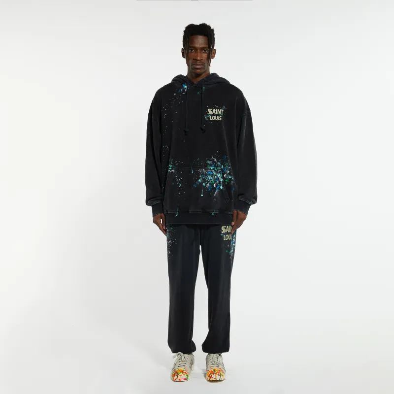 SSSAINT LOUIS Casual Pants Unisex Washed Black-5