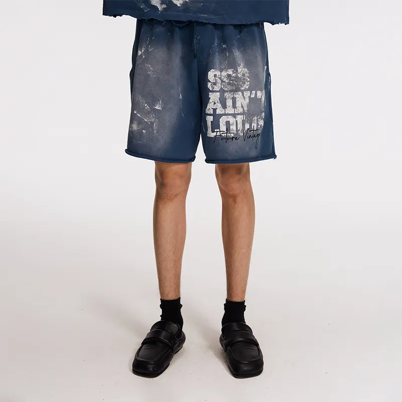 SSSAINT LOUIS Casual Shorts Unisex Blue-5