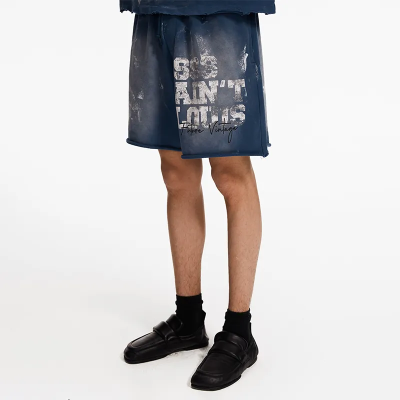 SSSAINT LOUIS Casual Shorts Unisex Blue-7