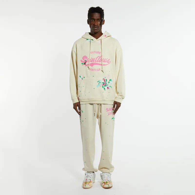 SSSAINT LOUIS Knitted Sweatpants Unisex Milkshake White-4