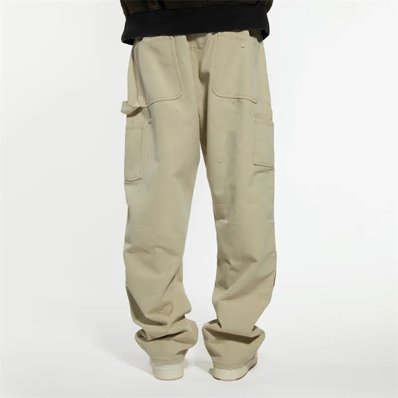 SSSAINT LOUIS Cargo Pants Unisex Khaki-3