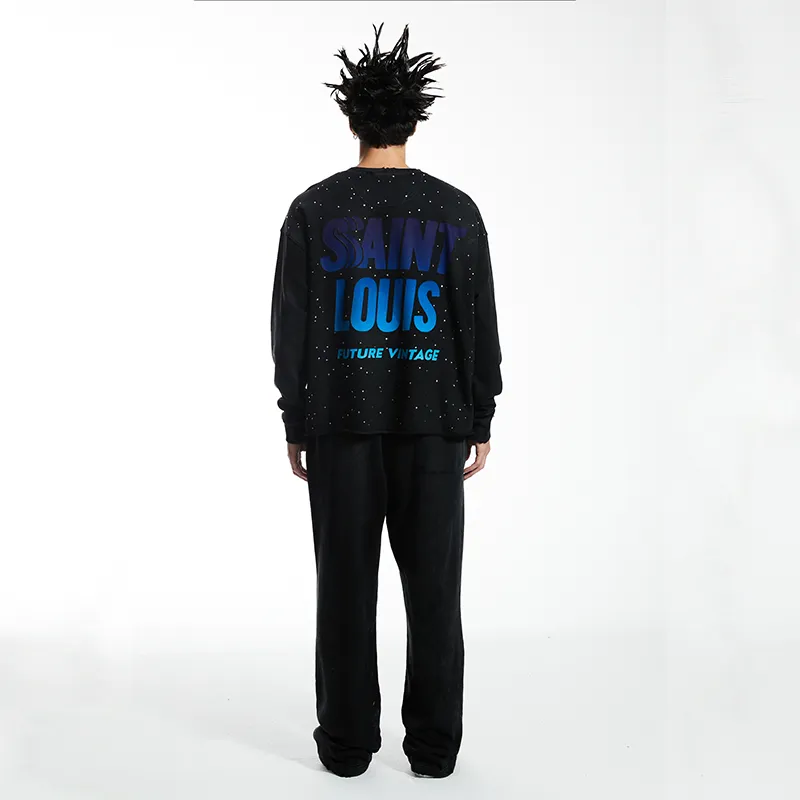 SSSAINT LOUIS Crew Neck Long Sleeved Sweatshirt Unisex-3