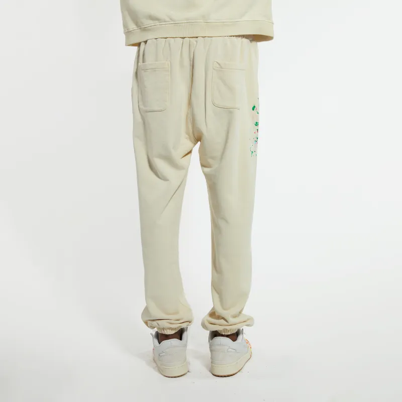 SSSAINT LOUIS Knitted Sweatpants Unisex Milkshake White-3