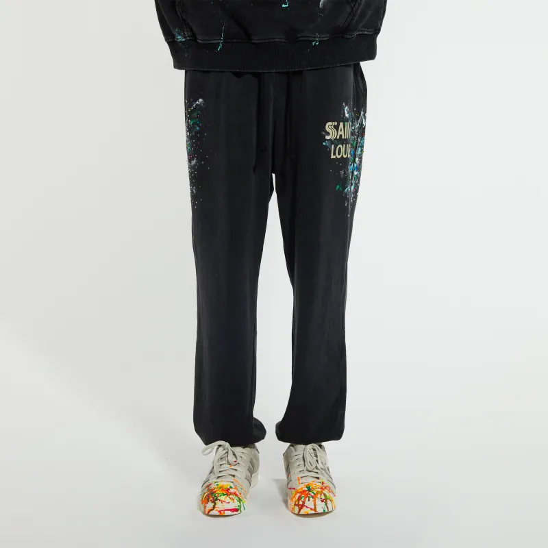 SSSAINT LOUIS Casual Pants Unisex Washed Black-4