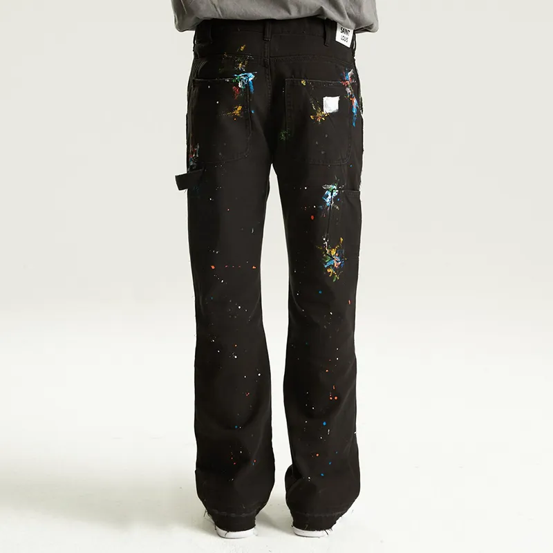 SSSAINT LOUIS Casual Pants Unisex Black-3
