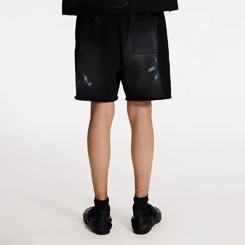 SSSAINT LOUIS Casual Shorts Unisex Black-3