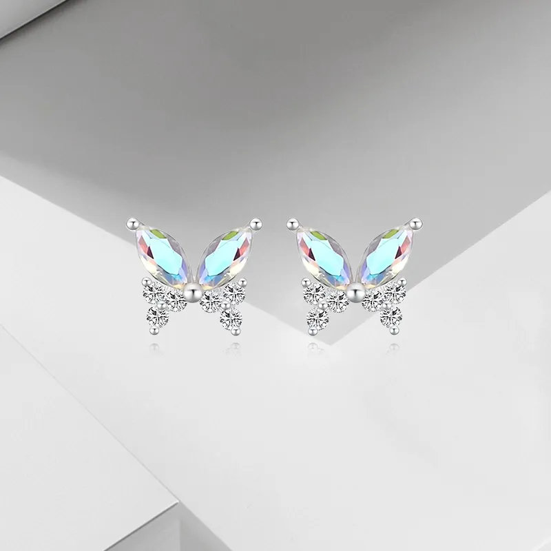 VEZA Sterling Silver Stud Earrings Women's-5