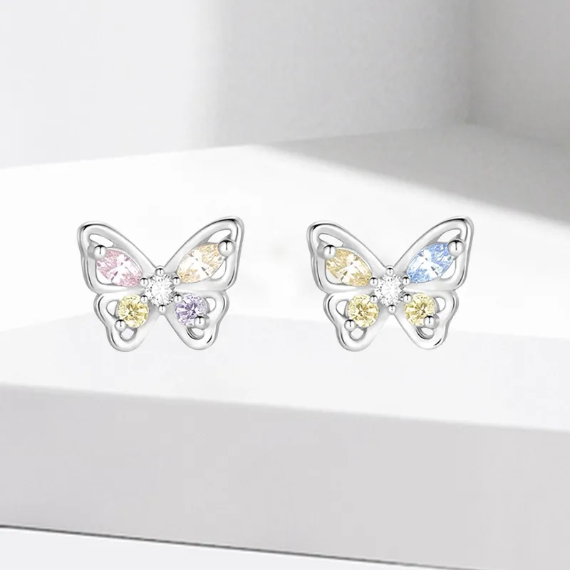 VEZA 999 Fine Silver Stud Earrings Women's-1