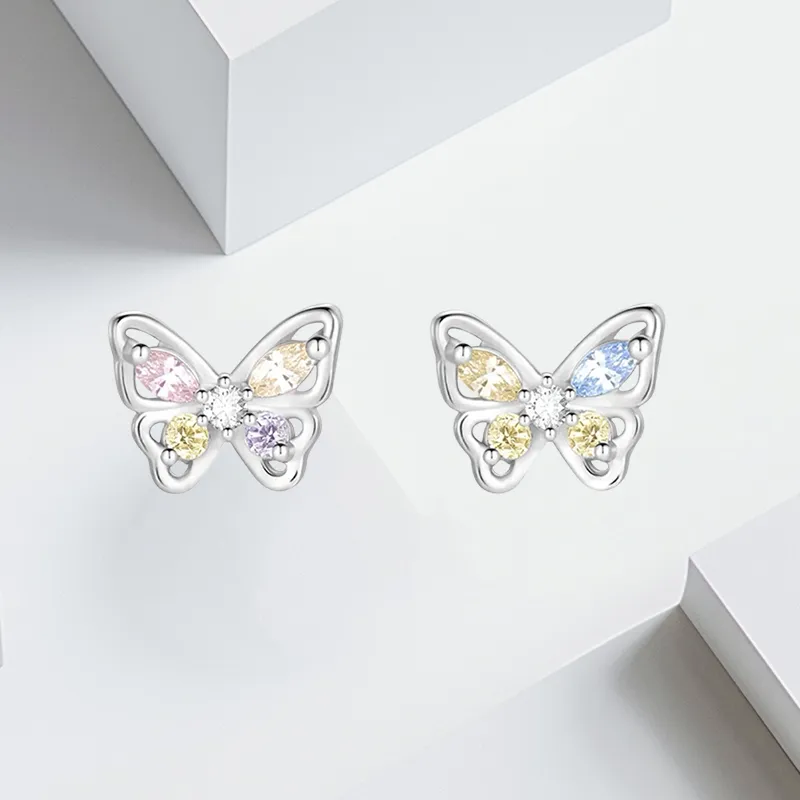VEZA 999 Fine Silver Stud Earrings Women's-3
