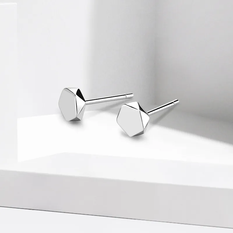 VEZA 999 Fine Silver Stud Earrings Women's-5