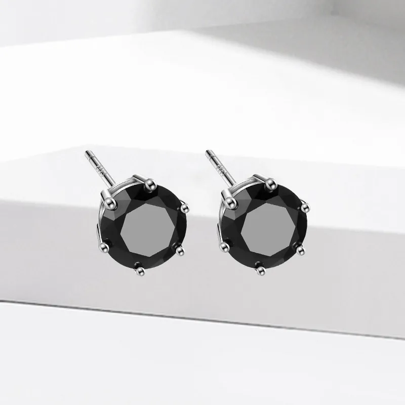 VEZA Sterling Silver Stud Earrings Unisex-1